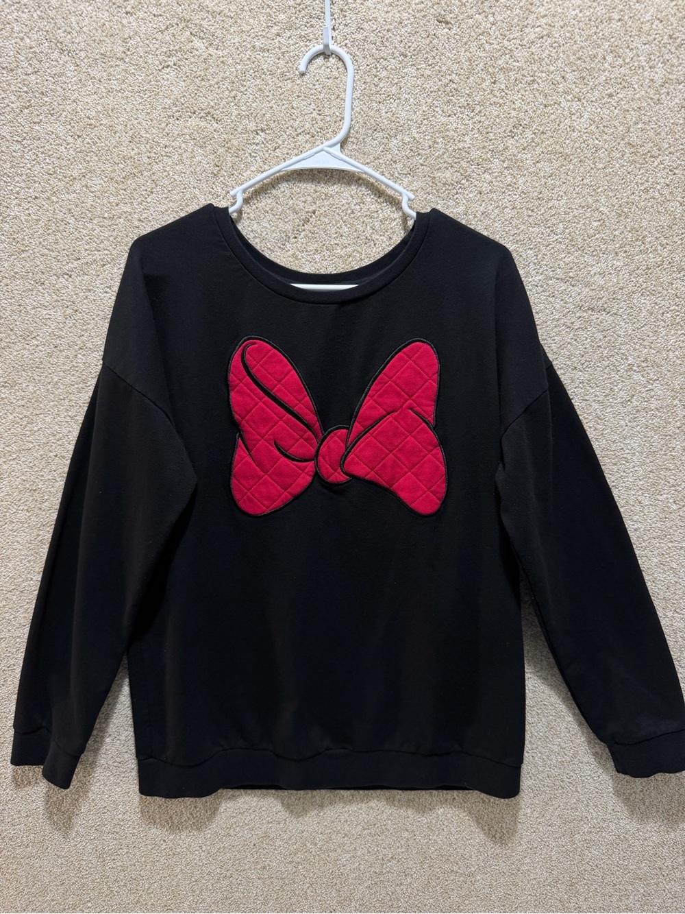 Disney Minnie bow sweater comfy holiday party office cute cotton blend XL
